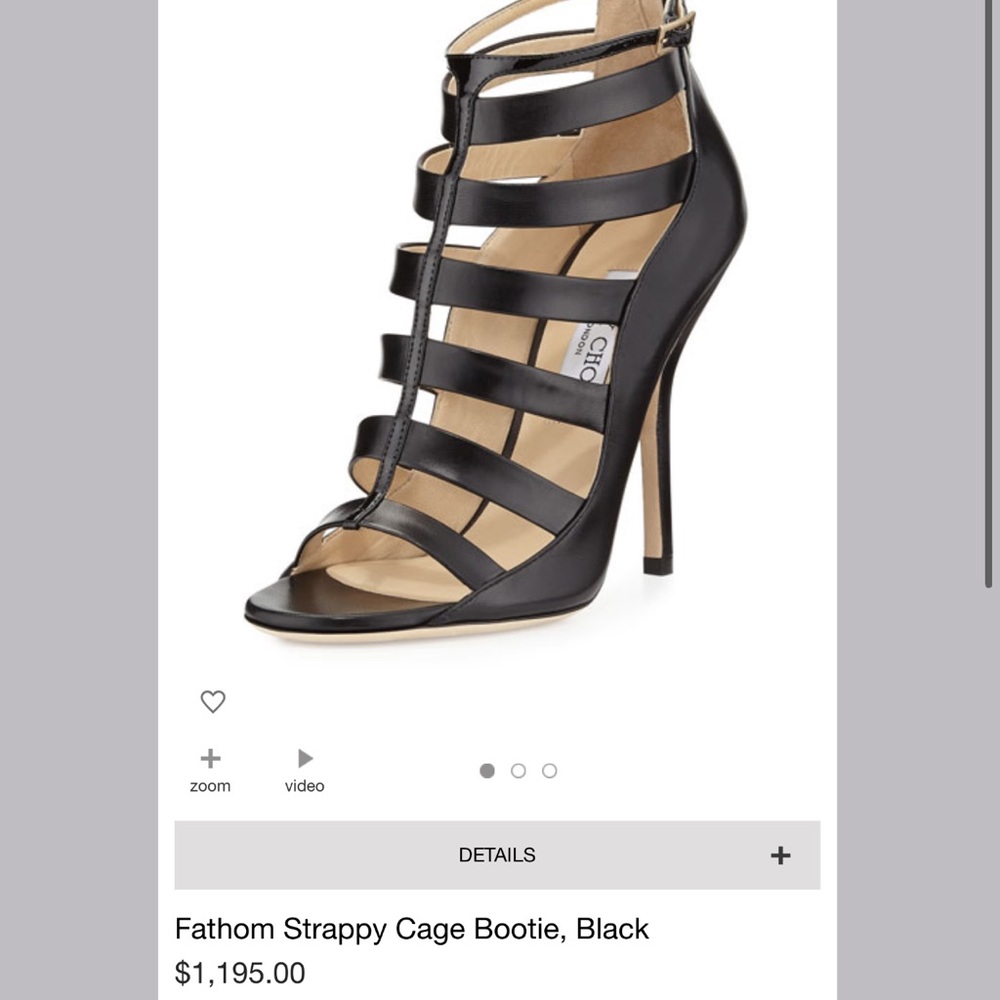 Jimmy Choo Black Strappy Cage Heels